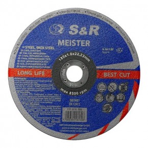 Круг отрезной по металлу и нержавеющей стали S&R Meister A 36 S BF 180x1,6x22,2 Круг отрезной по металлу и нержавеющей стали S&R Meister A 36 S BF 180x1,6x22,2