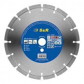Диск отрезной сегментный S&R по асфальту Standart 450